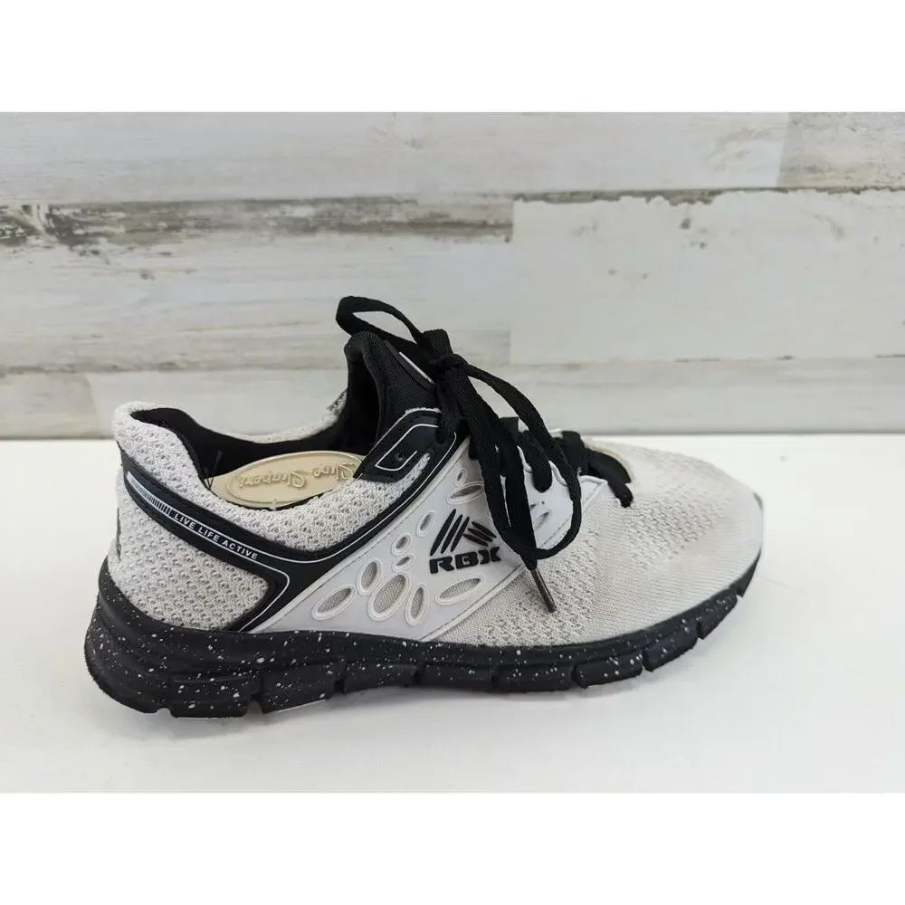 Reebok White Black Splatter Low Top Running Shoes EF6402 AJAX2-k Men's‎ Size 8.5 - Picture 4 of 14